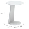 Zuo Modern Sunny Isles Side Table White