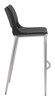 Zuo Modern Ace Barstool (Set of 2) Black & Silver