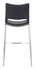 Zuo Modern Ace Barstool (Set of 2) Black & Silver