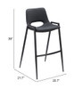 Zuo Modern Desi Barstool (Set of 2) Black