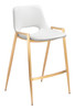 Zuo Modern Desi Counter Stool (Set of 2) White & Gold