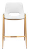Zuo Modern Desi Counter Stool (Set of 2) White & Gold