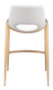 Zuo Modern Desi Counter Stool (Set of 2) White & Gold