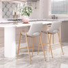 Zuo Modern Desi Counter Stool (Set of 2) White & Gold