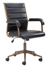 Zuo Modern Auction Office Chair Vintage Black