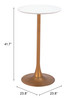 Zuo Modern Auray Bar Table White & Gold