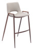 Zuo Modern Desi Barstool (Set of 2) Beige & Walnut
