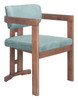 Zuo Modern Poly Dining Chair Moss Gray & Walnut