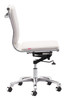 Zuo Modern Lider Plus Armless Office Chair White