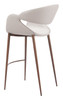 Zuo Modern Limay Barstool Beige & Walnut
