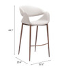 Zuo Modern Limay Barstool Beige & Walnut