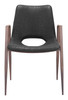 Zuo Modern Desi Dining Chair (Set of 2) Black & Walnut