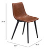Zuo Modern Daniel Dining Chair (Set of 2) Vintage Brown