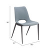 Zuo Modern Desi Armless Dining Chair (Set of 2) Azure Gray