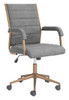 Zuo Modern Auction Office Chair Gray