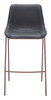 Zuo Modern Magnus Barstool (Set of 2) Black & Walnut