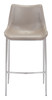 Zuo Modern Magnus Barstool (Set of 2) Brown & Silver