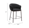 Zuo Modern Essen Counter Stool Black & Bronze
