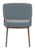 Zuo Modern Poise Dining Chair Azure Gray & Walnut