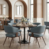 Zuo Modern Poise Dining Chair Azure Gray & Walnut