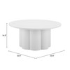 Zuo Modern Palmier Coffee Table White