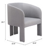 Zuo Modern Hull Accent Chair Slate Gray
