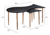 Zuo Modern Norden Coffee Table Set (2-Piece) Black & Bronze