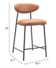 Zuo Modern Rorun Counter Stool (Set of 2) Brown