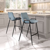 Zuo Modern Desi Counter Stool (Set of 2) Azure Gray