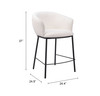 Zuo Modern Essen Counter Stool Ivory