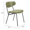 Zuo Modern Charon Dining Chair (Set of 2) Green