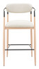 Zuo Modern Equinox Barstool Oyster Gray & Natural