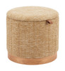 Zuo Modern Fije Storage Ottoman Oat Yellow