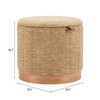 Zuo Modern Fije Storage Ottoman Oat Yellow