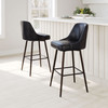 Zuo Modern Keppel Swivel Barstool Black & Bronze