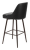 Zuo Modern Keppel Swivel Barstool Black & Bronze