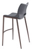 Zuo Modern Ace Barstool (Set of 2) Dark Gray & Walnut