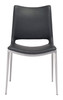 Zuo Modern Ace Dining Chair (Set of 2) Black & Silver