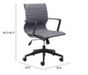 Zuo Modern Stacy Office Chair Dark Gray