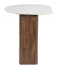 Zuo Modern Vara Side Table White & Walnut