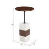 Zuo Modern Stuk Side Table Brown & White