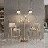 Zuo Modern Desi Barstool (Set of 2) Beige & Gold