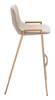 Zuo Modern Desi Barstool (Set of 2) Beige & Gold