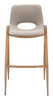 Zuo Modern Desi Barstool (Set of 2) Beige & Gold