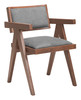 Zuo Modern Delhi Dining Chair (Set of 2) Gray & Walnut