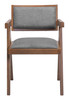 Zuo Modern Delhi Dining Chair (Set of 2) Gray & Walnut