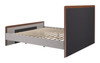 Zuo Modern Somune King Bed Gray & Walnut