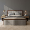 Zuo Modern Somune King Bed Gray & Walnut