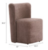 Zuo Modern Bambun Dining Chair with Wheels Taupe