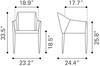 Zuo Modern Andover Dining Chair - Beige, Set of 2